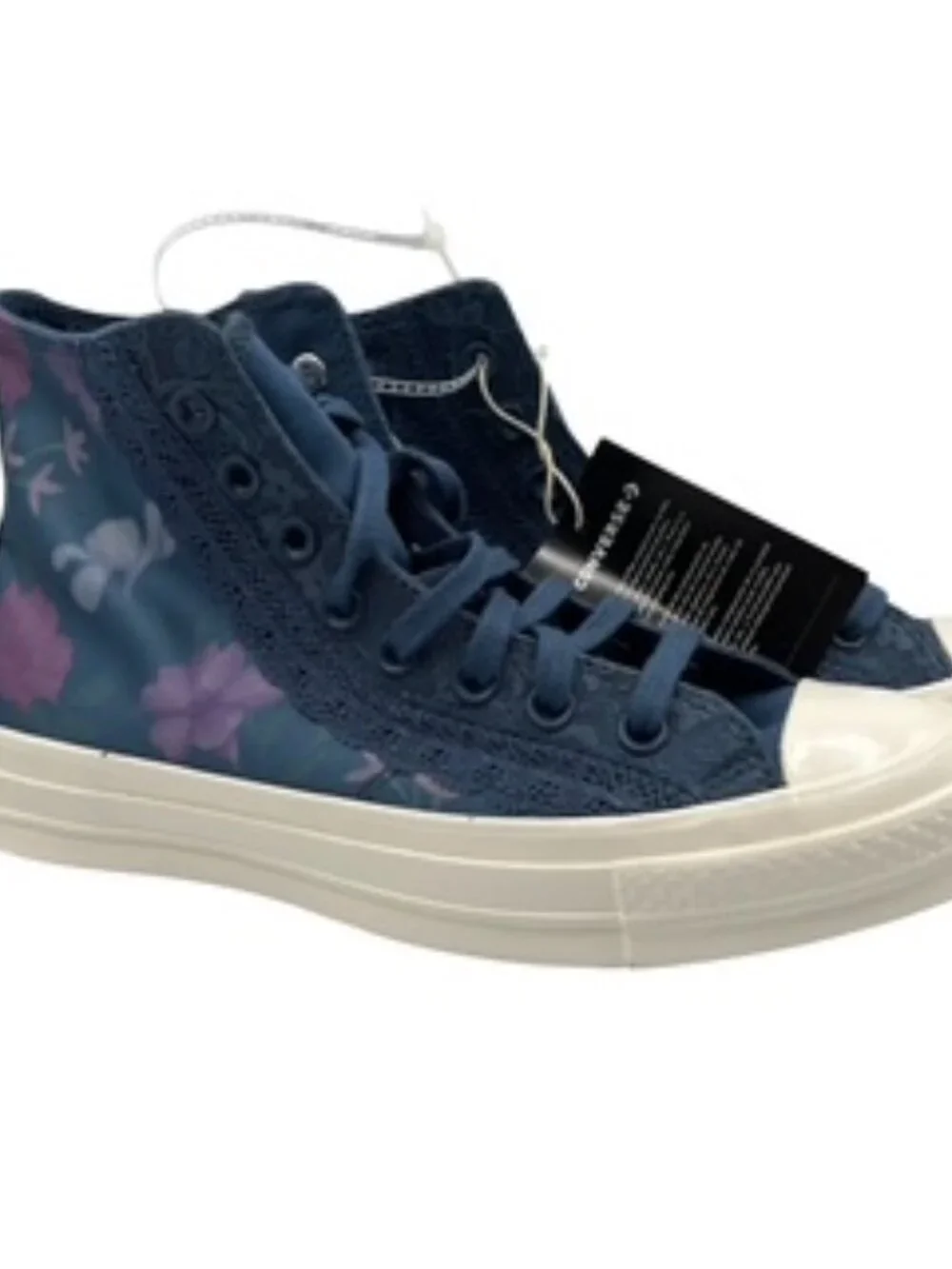 NEW Converse Women’s 8.5 Chuck 70 Blue Floral Satin Hi Tops NWT